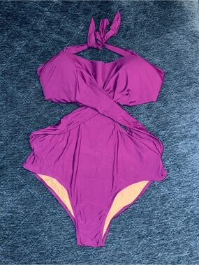 ModCloth One-Piece Swimsuit with Halter Tie